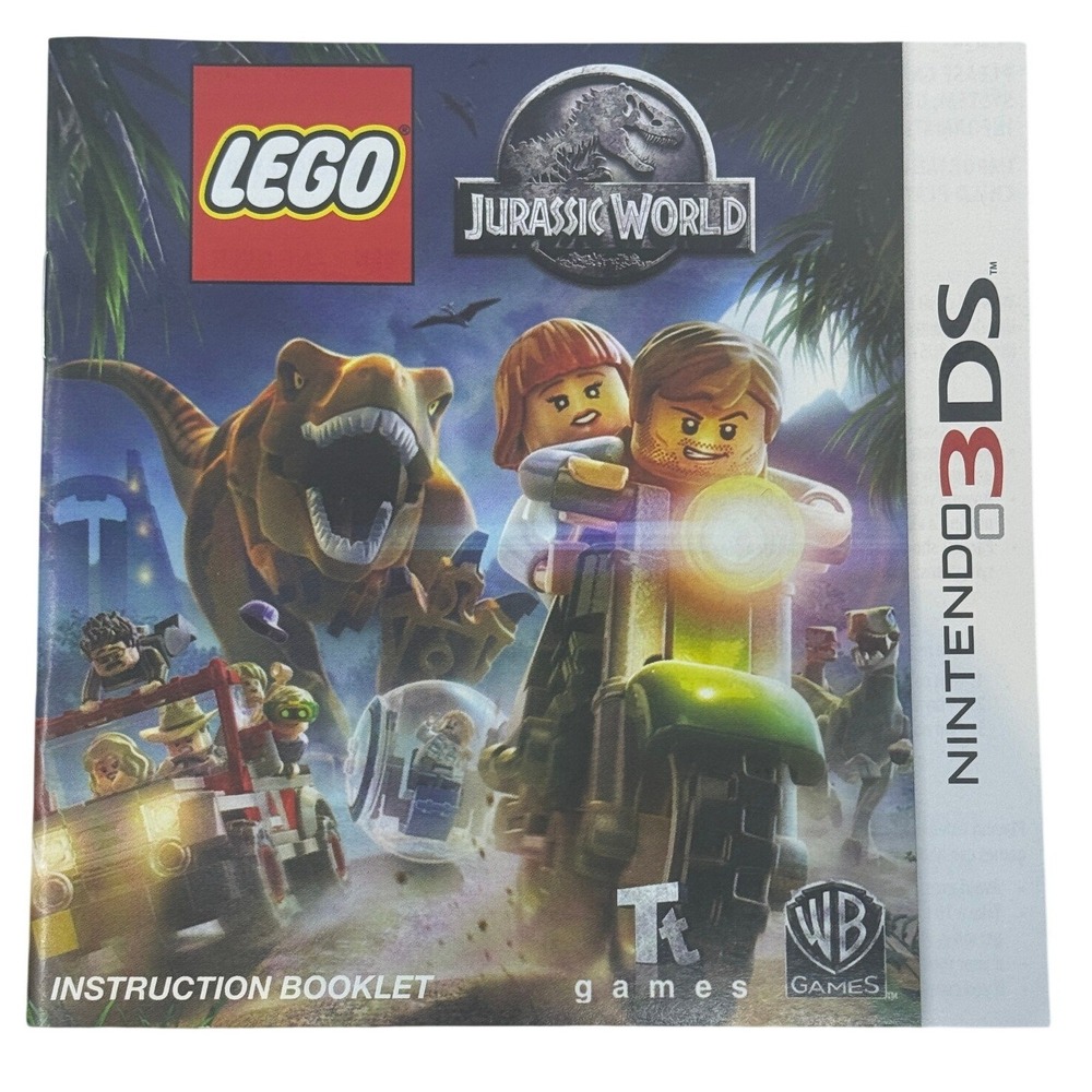 LEGO Jurassic‎ World Nintendo 3DS Instruction Booklet Manual Only